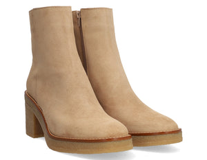 Beige Suede Boots