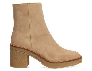Beige Suede Boots