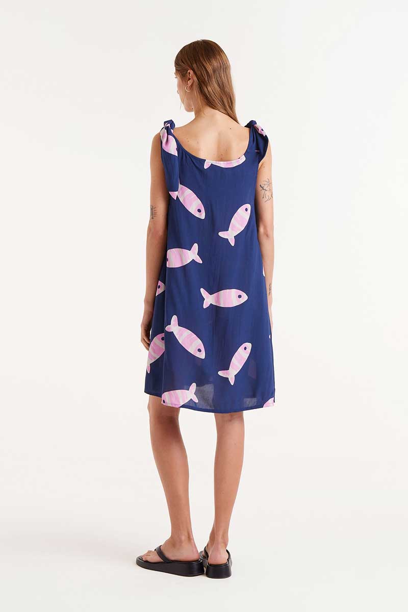 Fish Print Dress