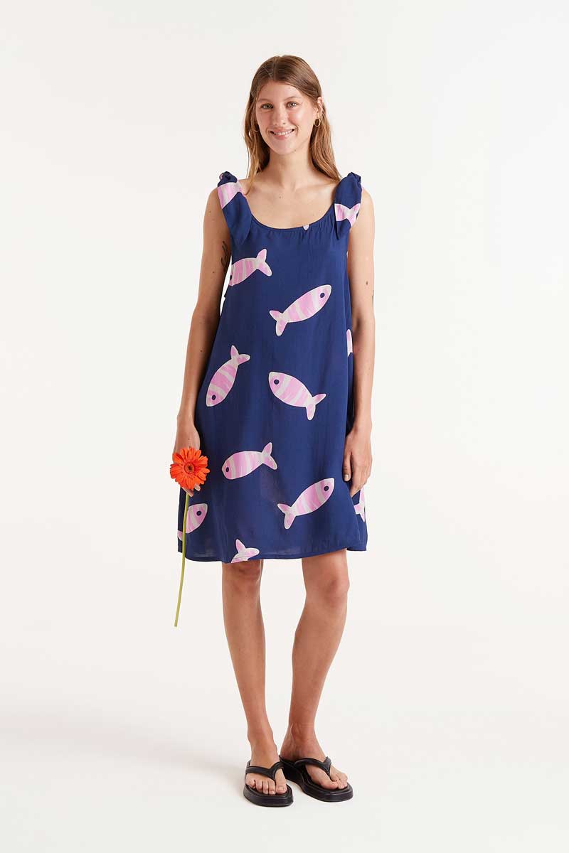 Fish Print Dress