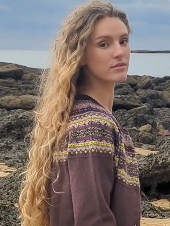 Alpine Short Cardigan - Heather