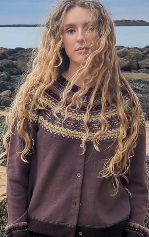 Alpine Short Cardigan - Heather