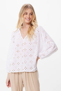 Peony Broderie Blouse