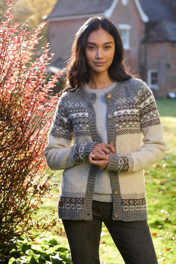 Classic Fairisle Cardigan - Natural