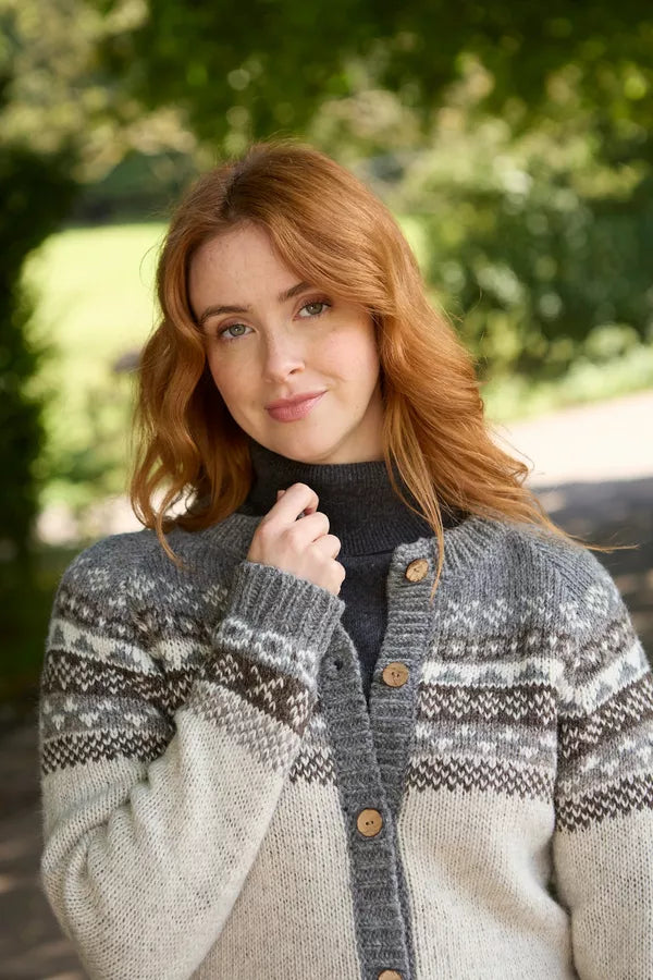 Classic Fairisle Cardigan - Natural