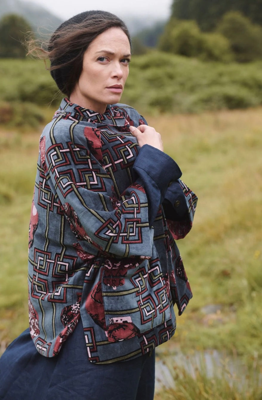 Velvet Jacket - Ginger Jar Grey