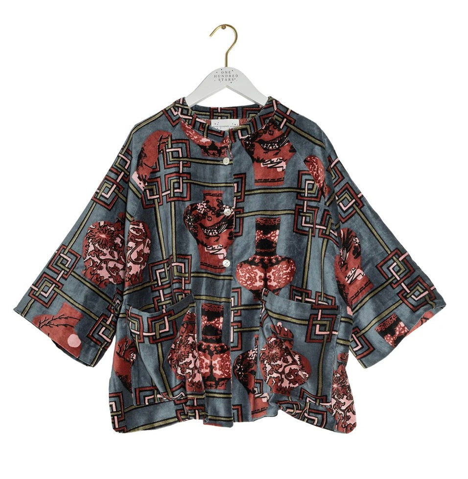 Velvet Jacket - Ginger Jar Grey