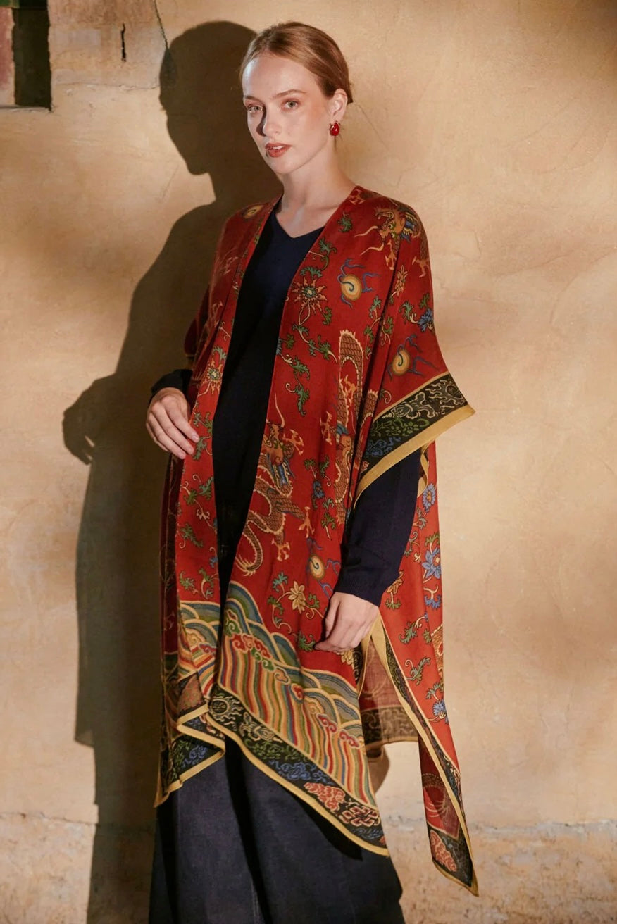 Wool Throwover - Dragon Rust