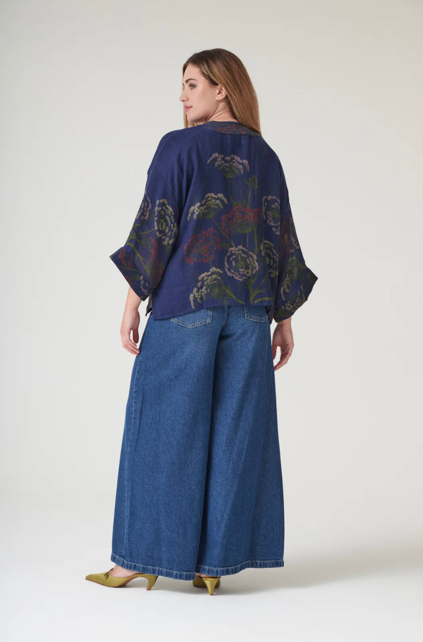 Wool Kimono - Parsley Seed Navy