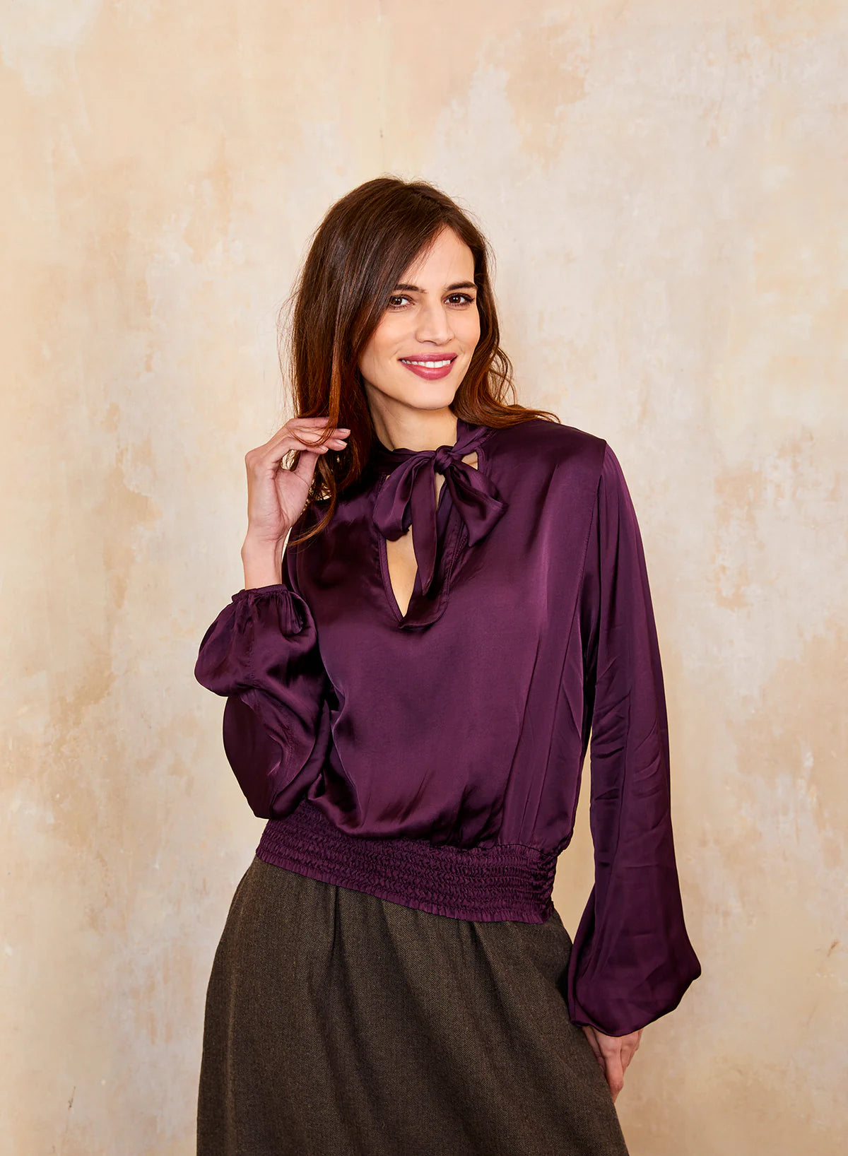 Sissy Blouse - Eggplant