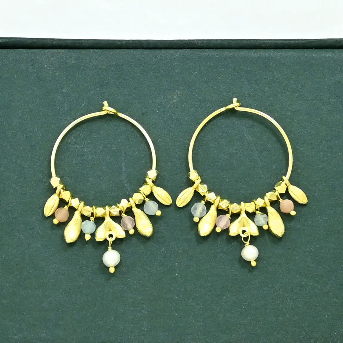 Cressida Beaded Hoop Earrings