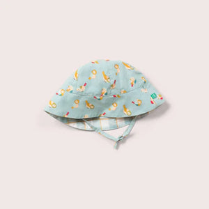 Birds/Check Reversible Sunhat