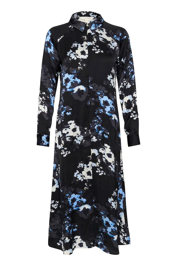 Lamiya Dress - Dk. Navy Blurred Flower