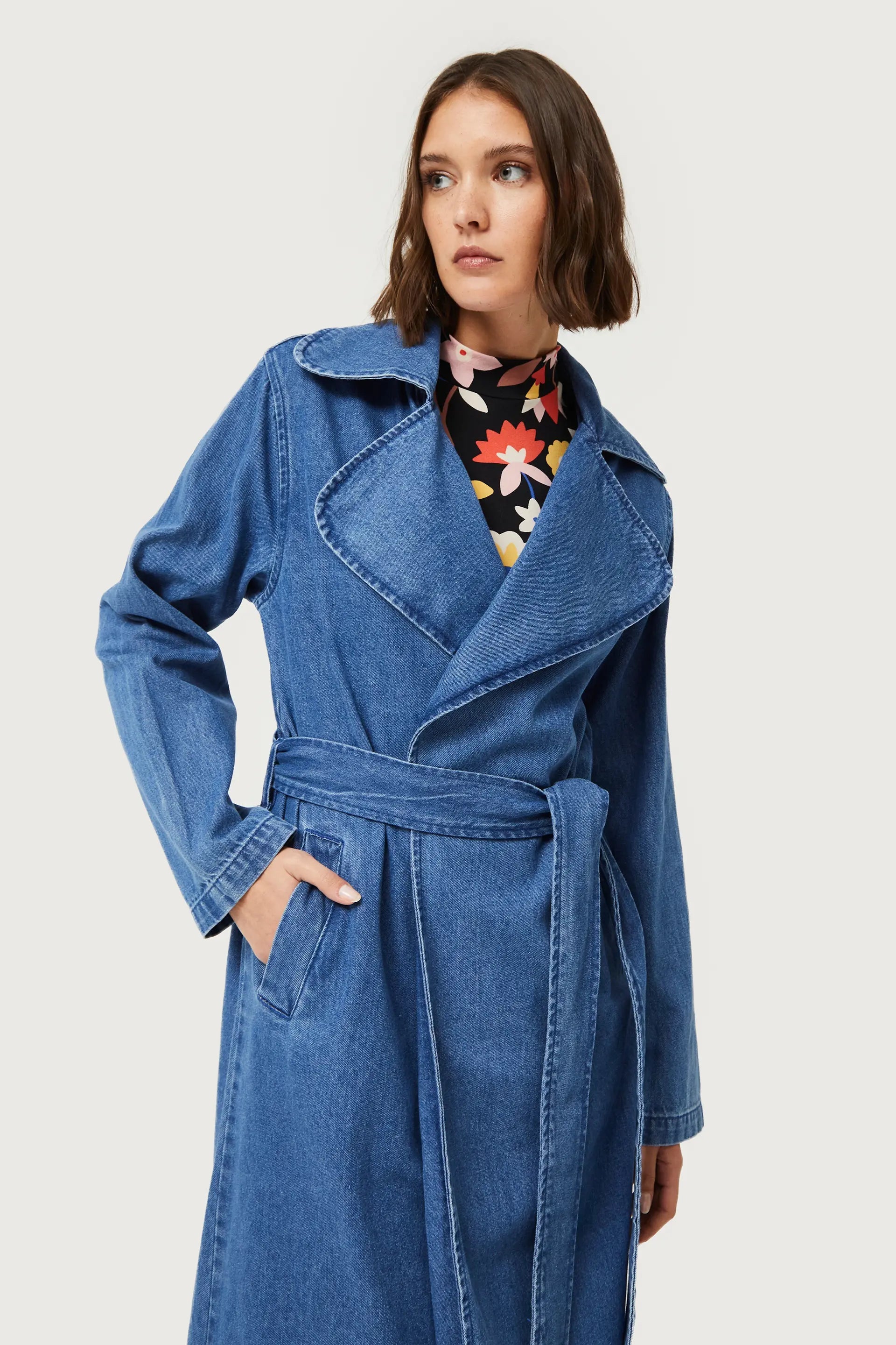 Denim Trench Coat