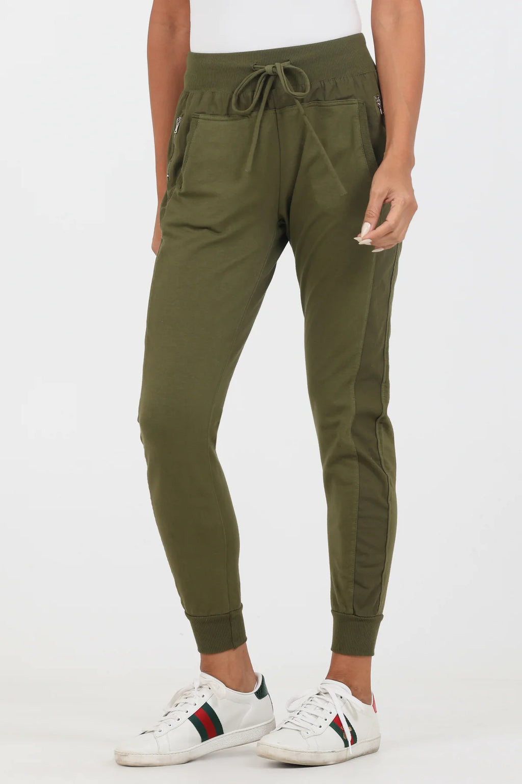 Suzy D Ultimate Joggers. Military Green