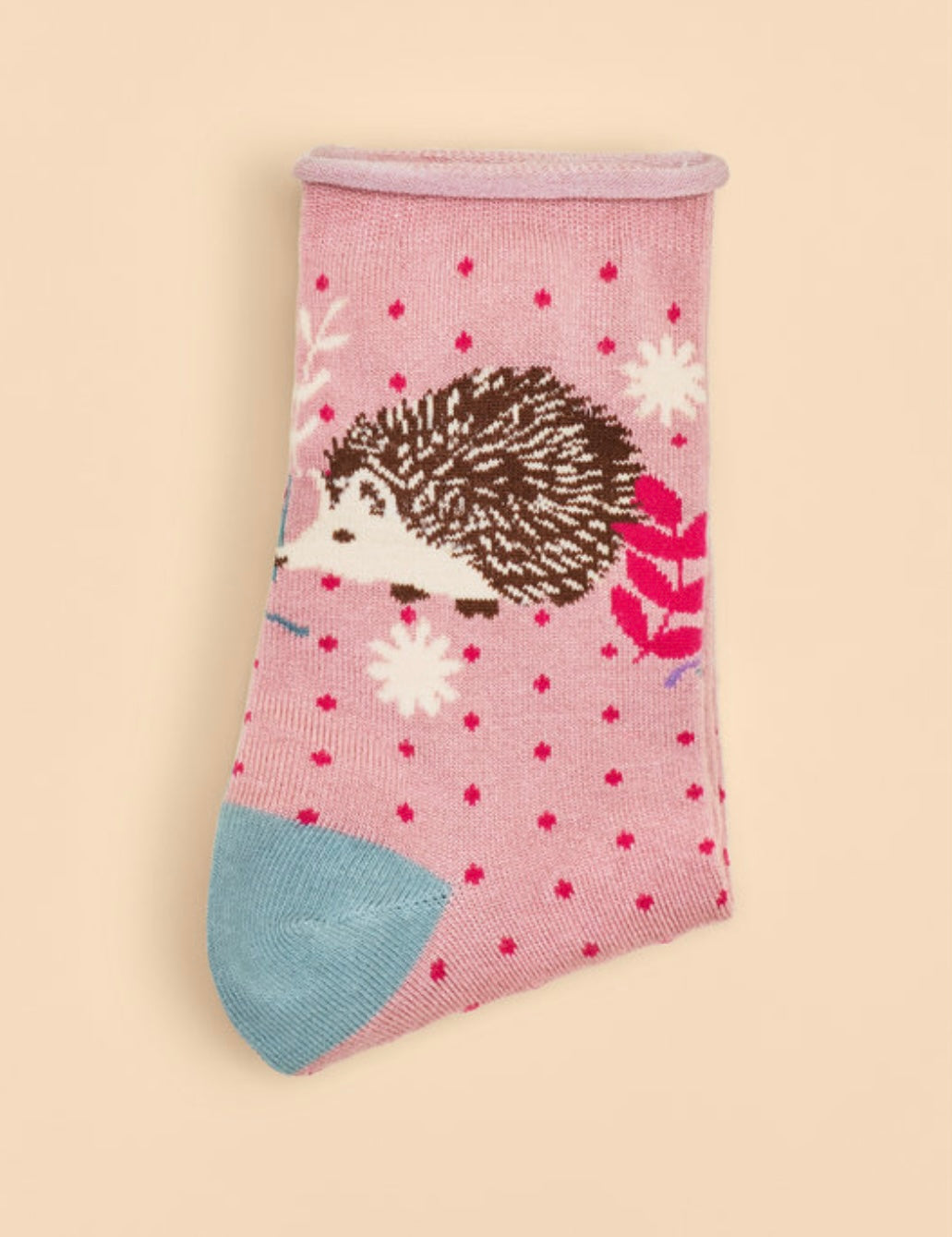 Ankle Socks - Hedgehog Pink