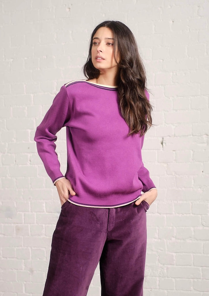 Boatneck Jumper - Grape