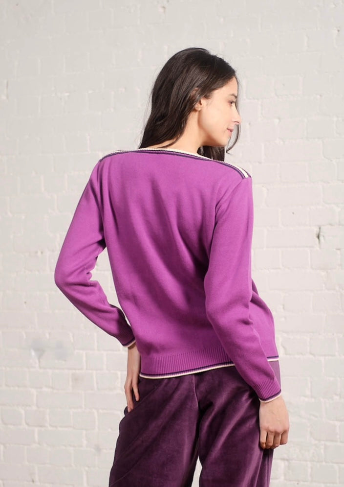 Boatneck Jumper - Grape