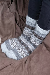 Classic Fairisle Sofa Socks - Natural