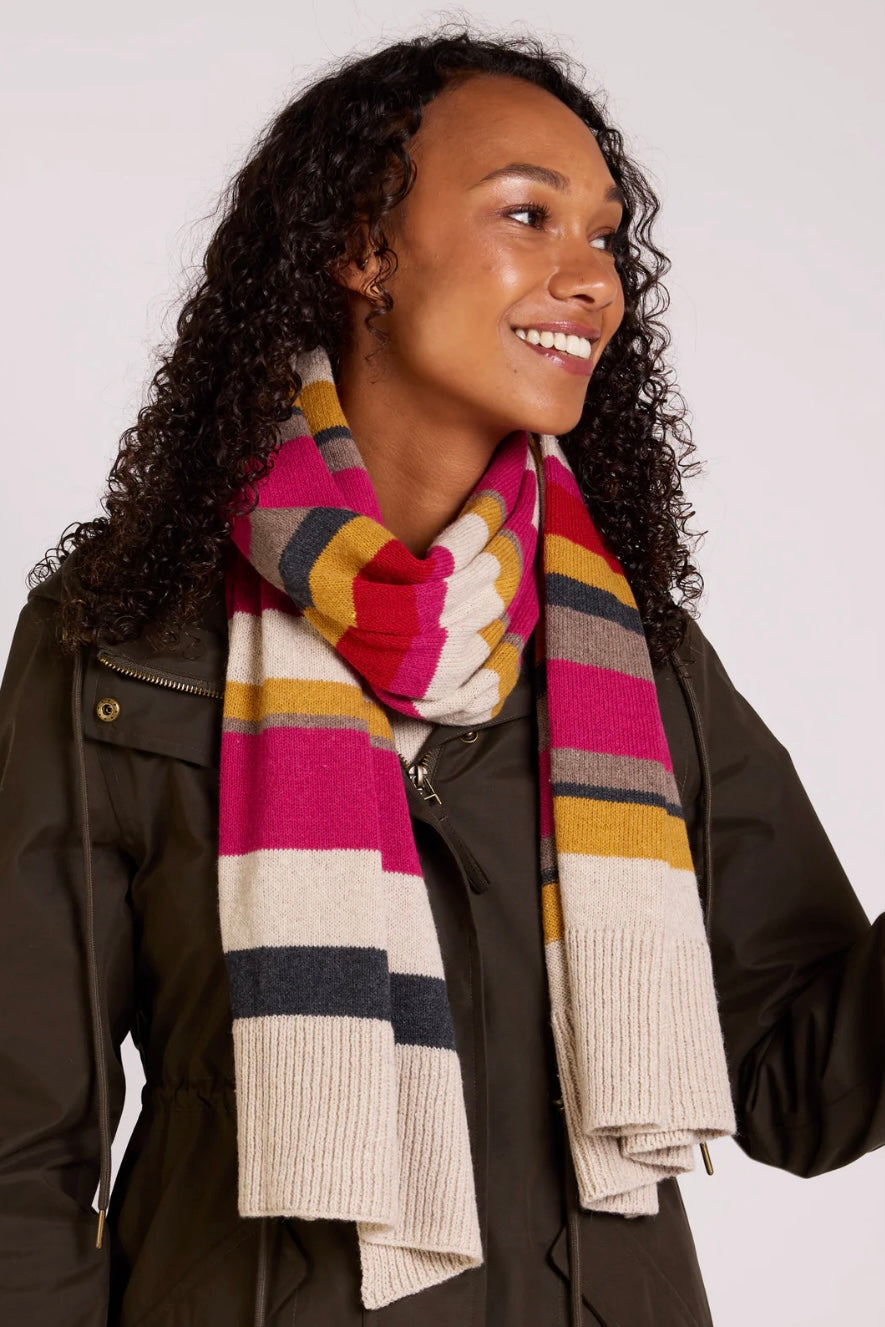 Striped Knitted Scarf