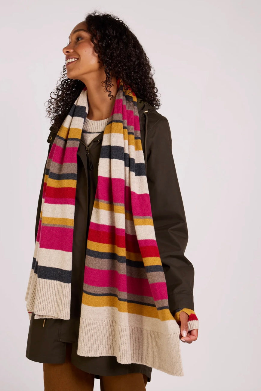 Striped Knitted Scarf