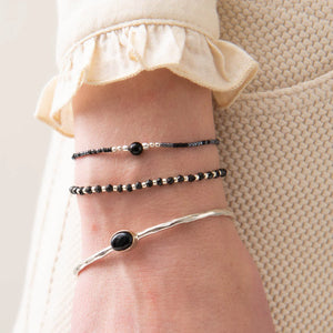 Iris Card Bracelet - Black Onyx