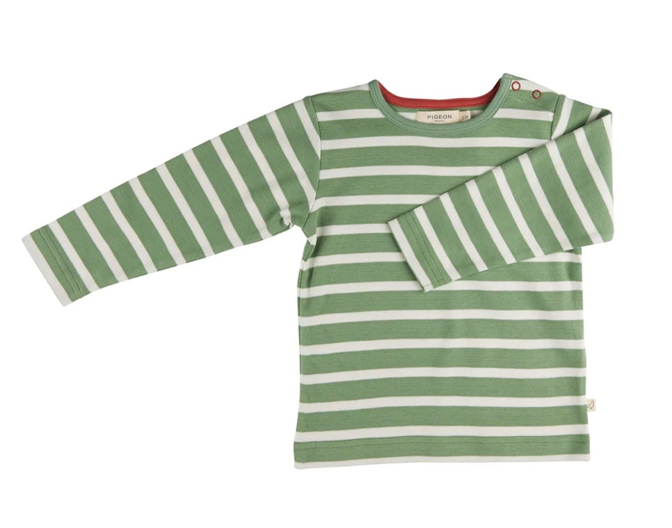 Breton Stripe Tee - Basil