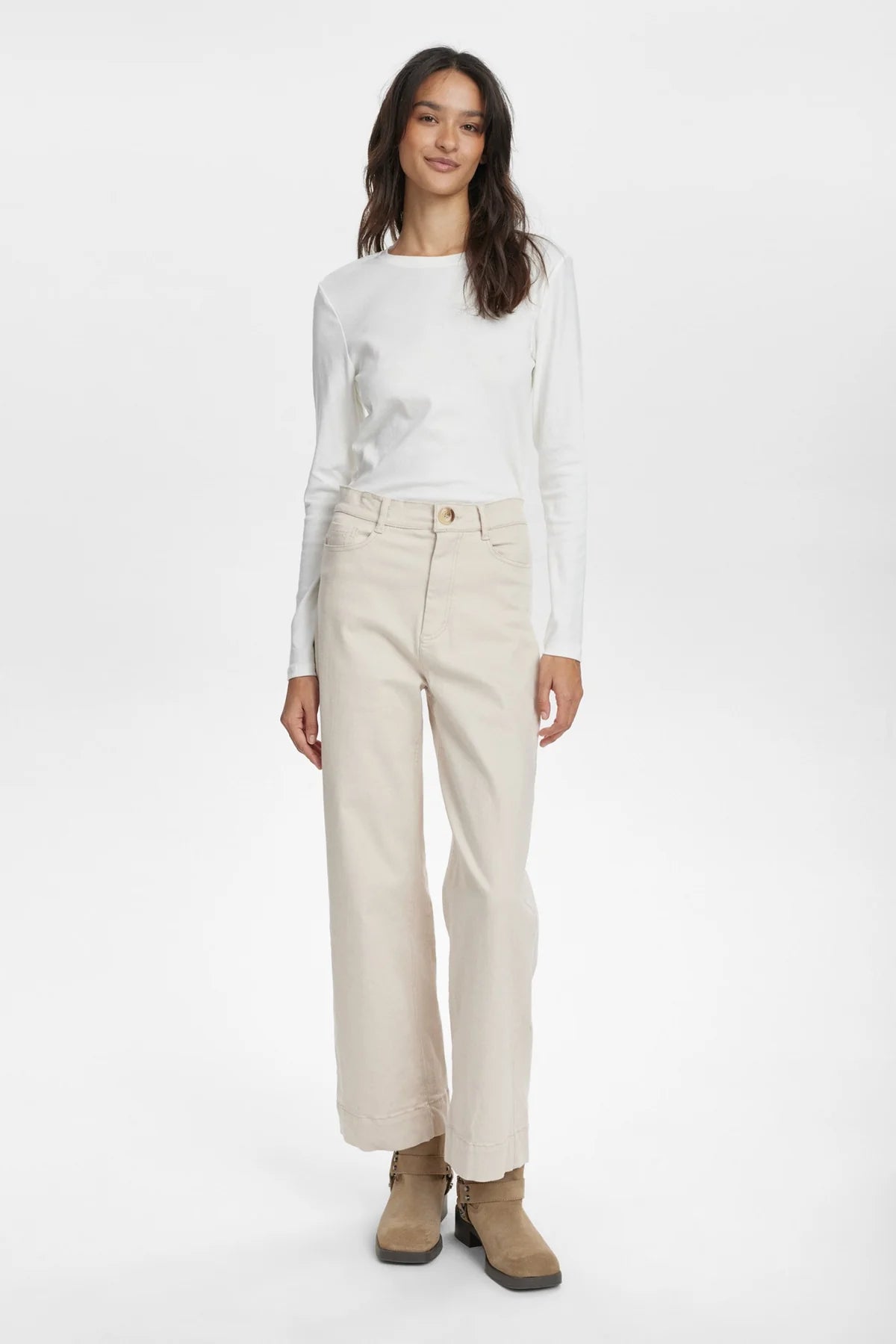 Nululu Cropped Pants - Stone