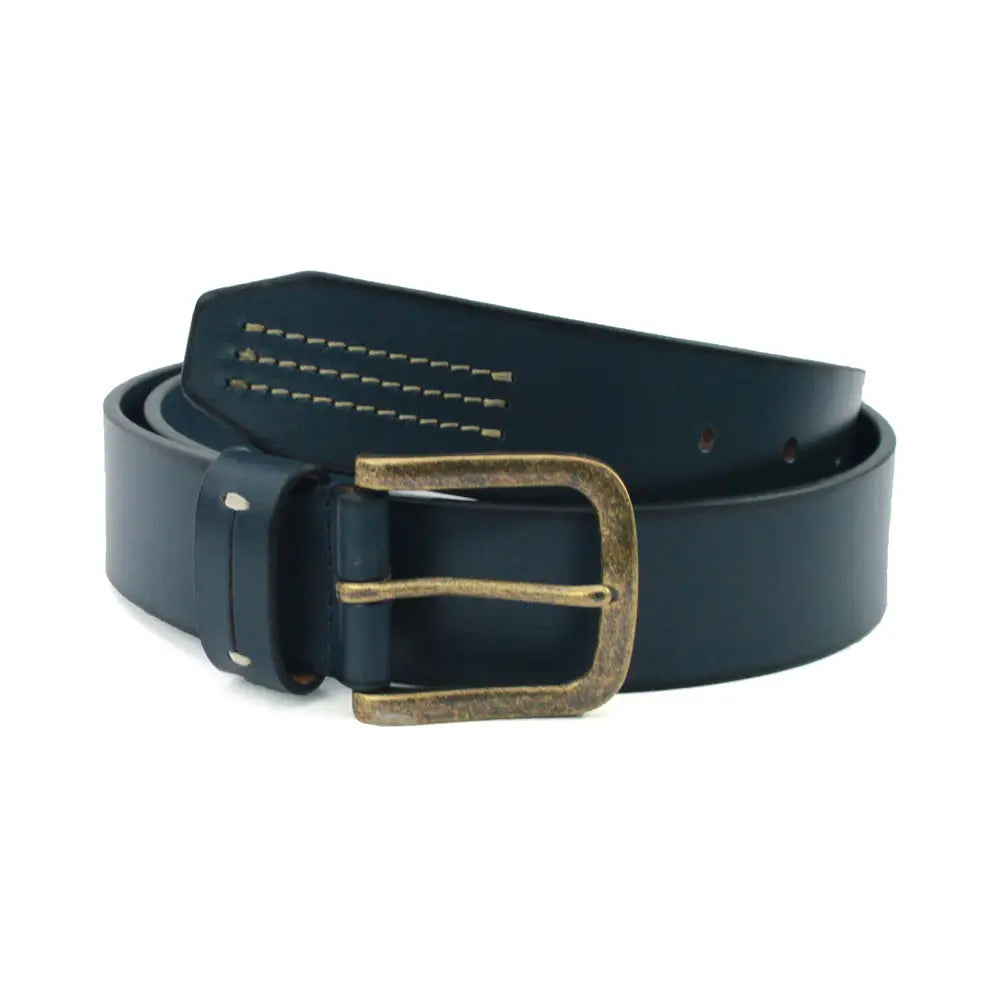 Leather Belt - Navy