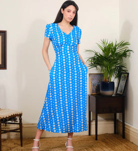 Ava Dress - Blue Buttercups