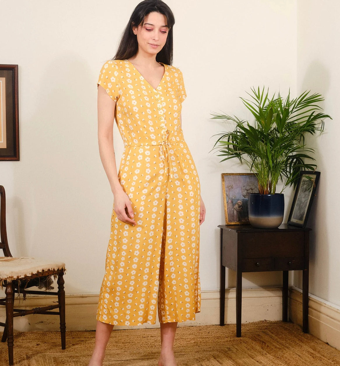 Jumpsuit - Yellow Buttercups