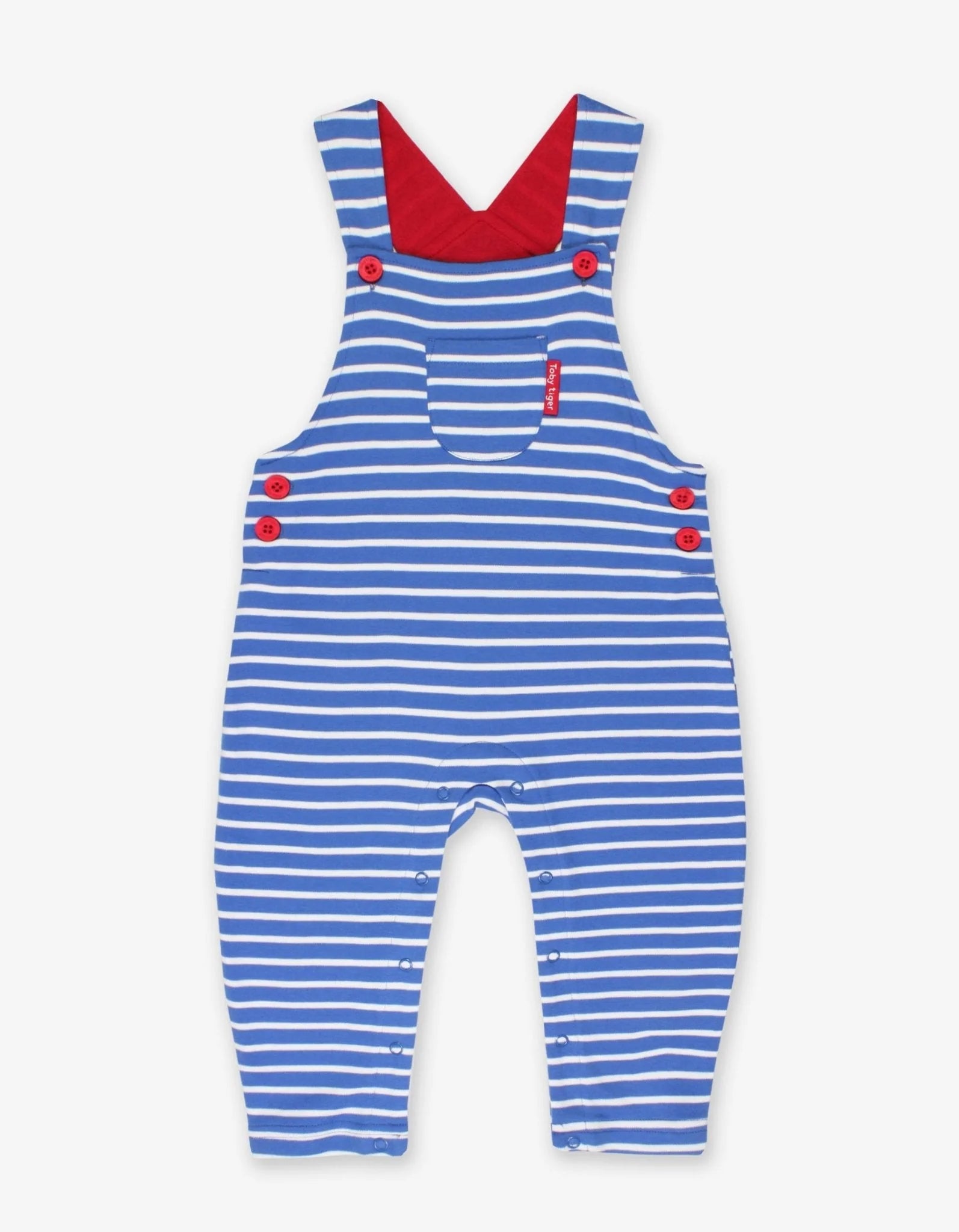 Stripe Dungarees - Blue