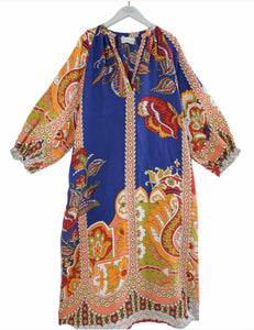 Raglan Dress - Carnival Cobalt
