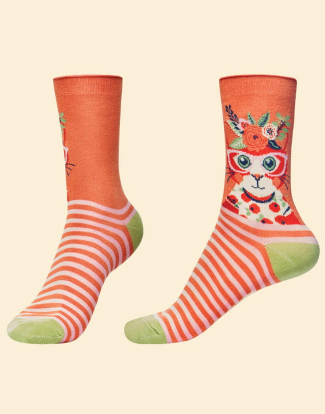 Bamboo Ankle Socks - Crazy Cat