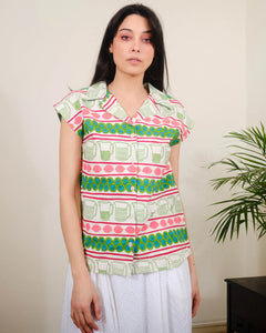 Phyllis Top - Lemonade Print