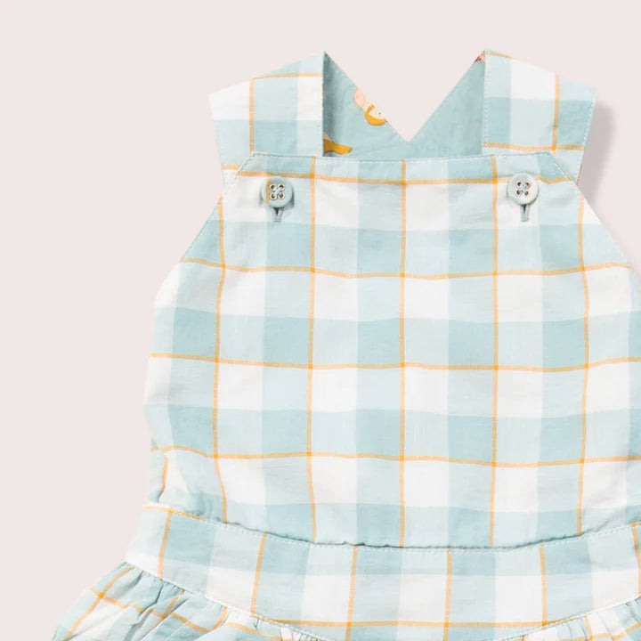 Checkered Pinafore Dress