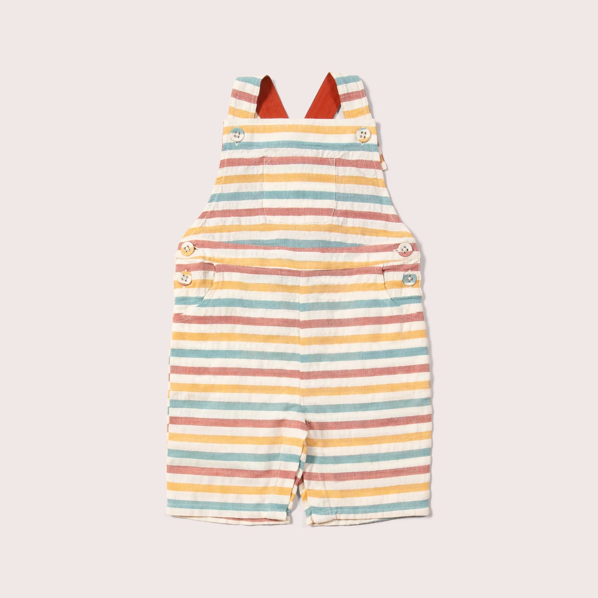 Walnut Striped Seersucker Dungarees