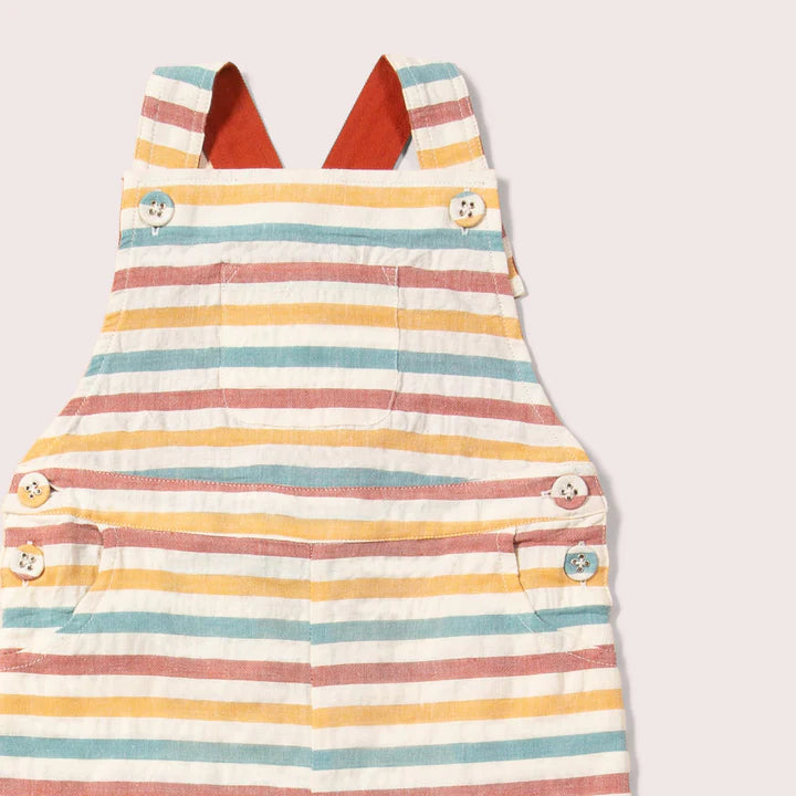 Walnut Striped Seersucker Dungarees
