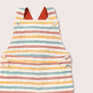 Walnut Striped Seersucker Dungarees