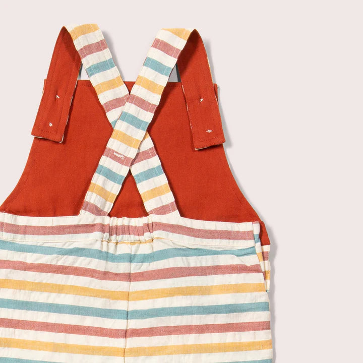 Walnut Striped Seersucker Dungarees