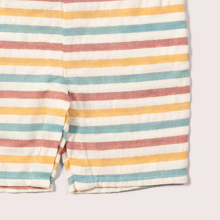 Walnut Striped Seersucker Dungarees