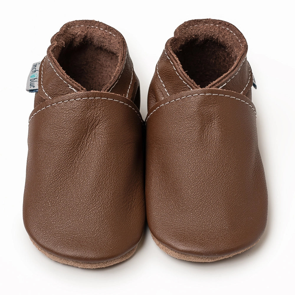 Leather Baby Shoes - Chocolate