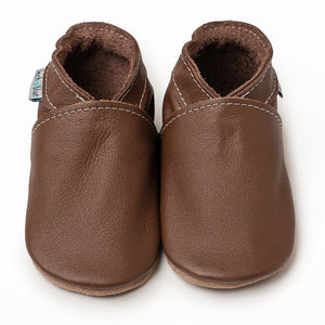 Leather Baby Shoes - Chocolate