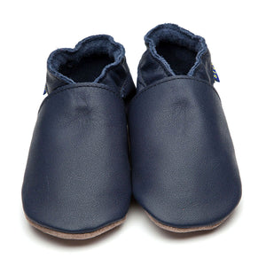 Leather Baby Shoes - Navy