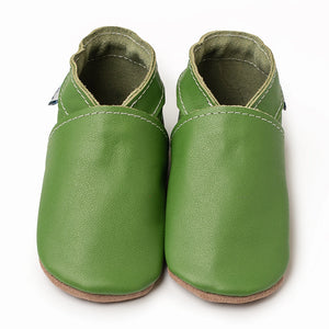 Leather Baby Shoes - Lime