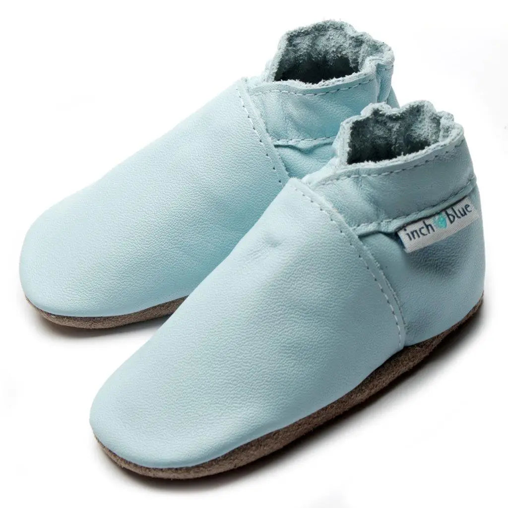 Leather Baby Shoes - Baby Blue