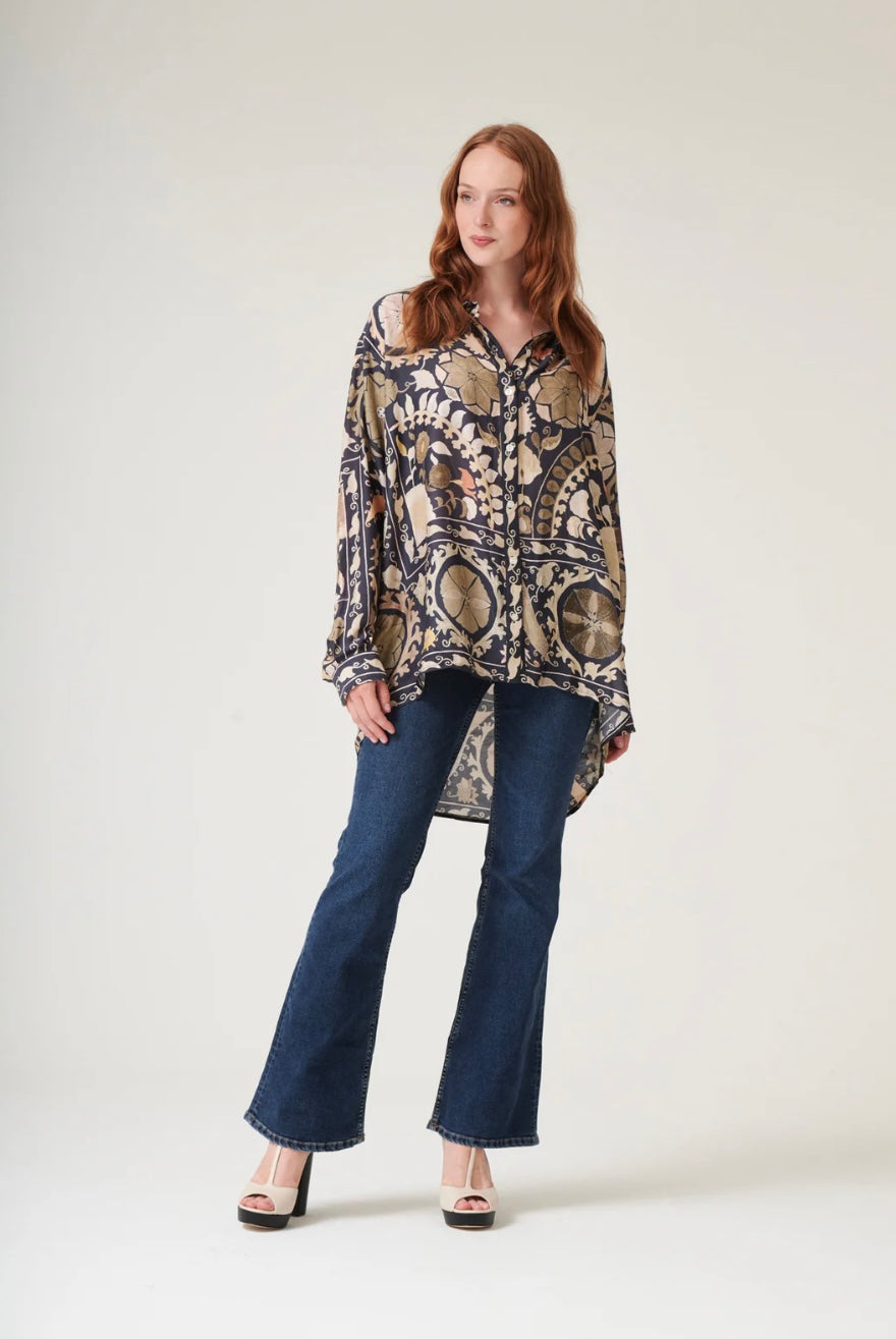 Oversized Shirt - Susani Charcoal