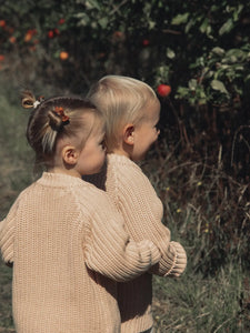 Chunky Organic Cotton Cardi - Nude