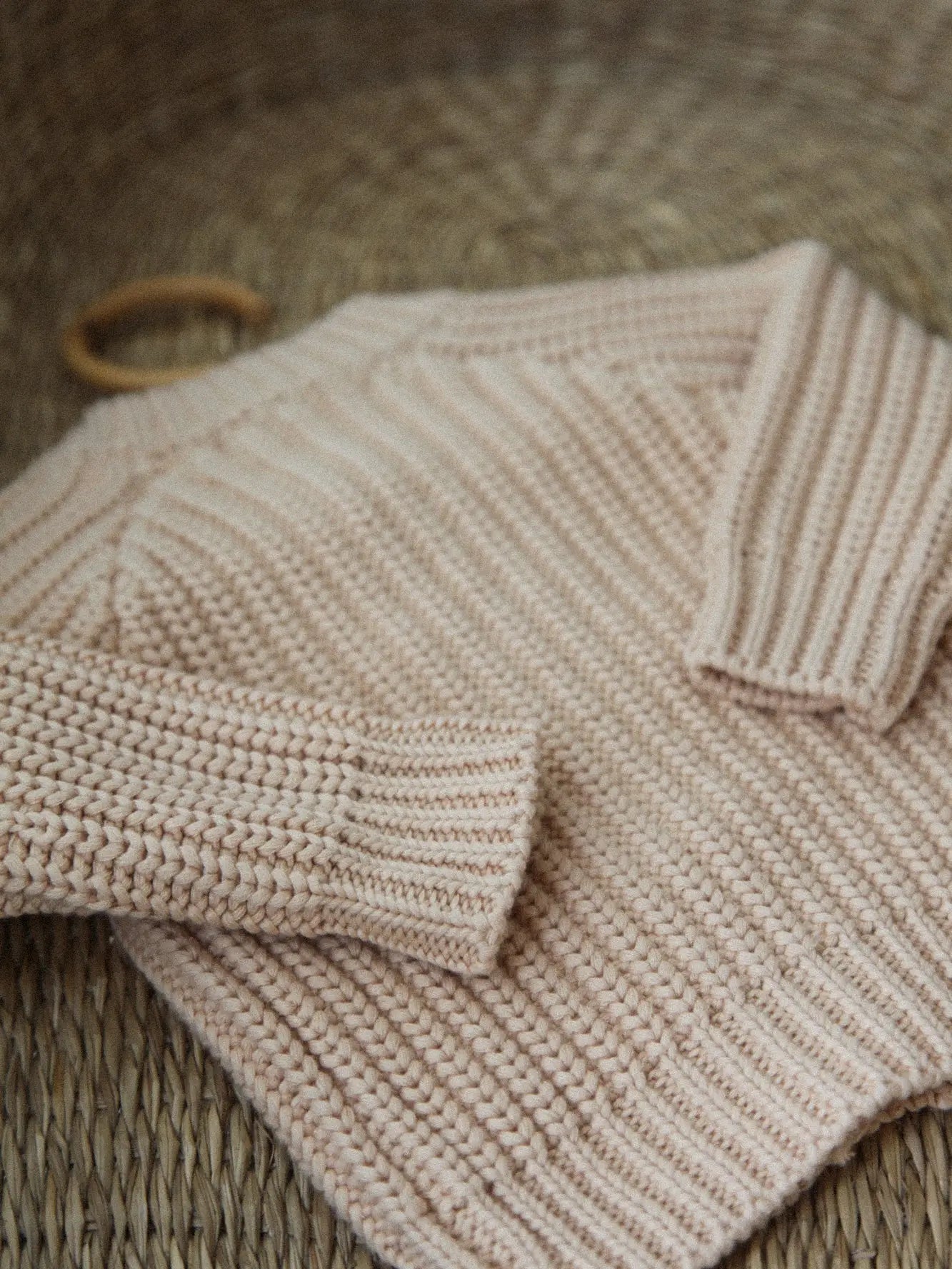 Chunky Organic Cotton Cardi - Nude