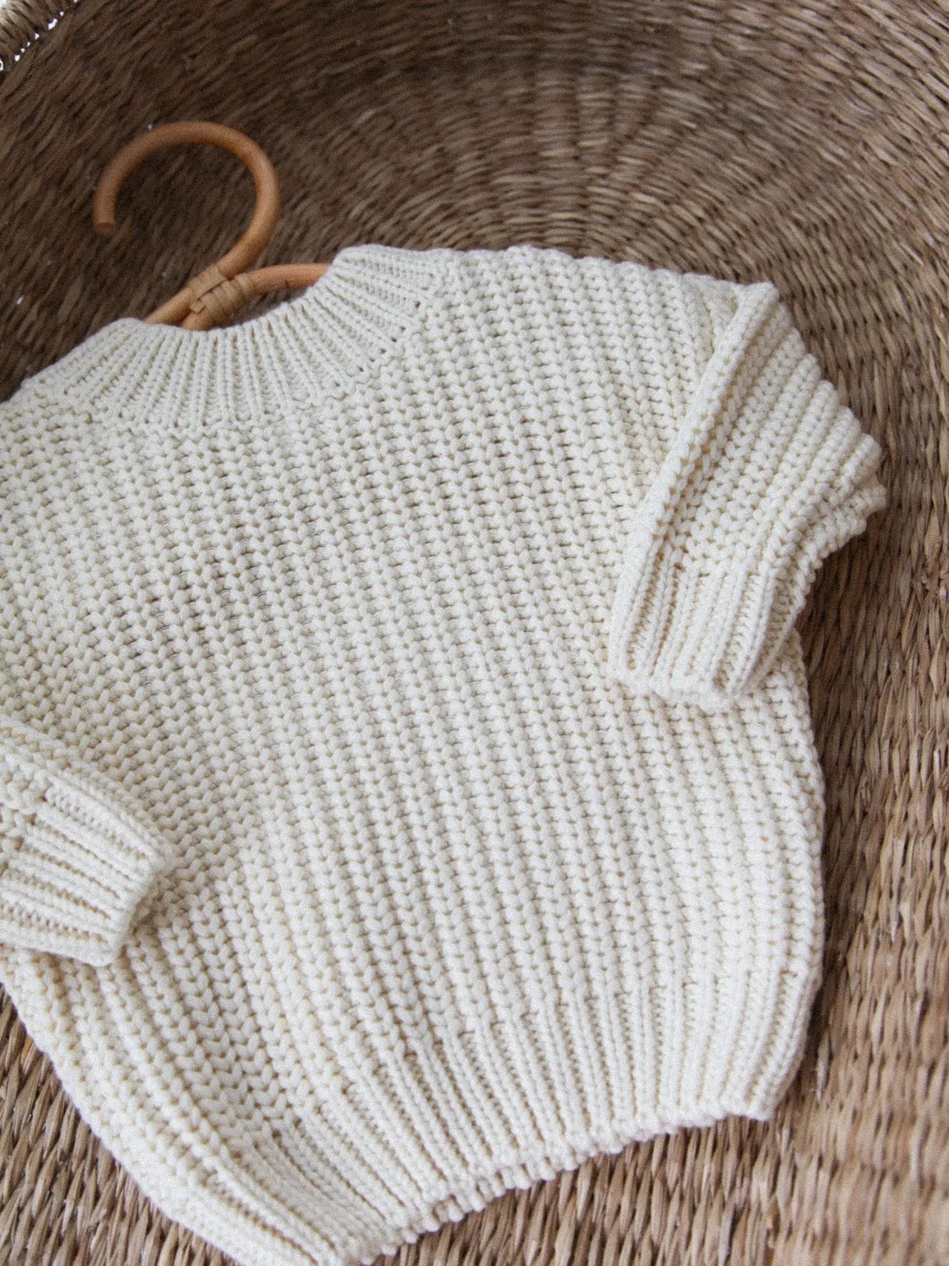 Chunky Organic Cotton Jumper - Cream